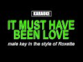 HQ Karaoke - It Must Have Been Love (Male Key) - Roxette