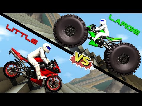 Beamng drive - Large vs Little Wheels crashes