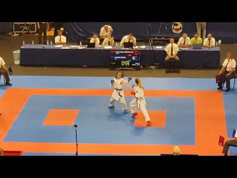 CARDIN SARA vs TERLIUGA ANZHELIKA  53rd EKF Senior Championships - Female Kumite -55 Kg