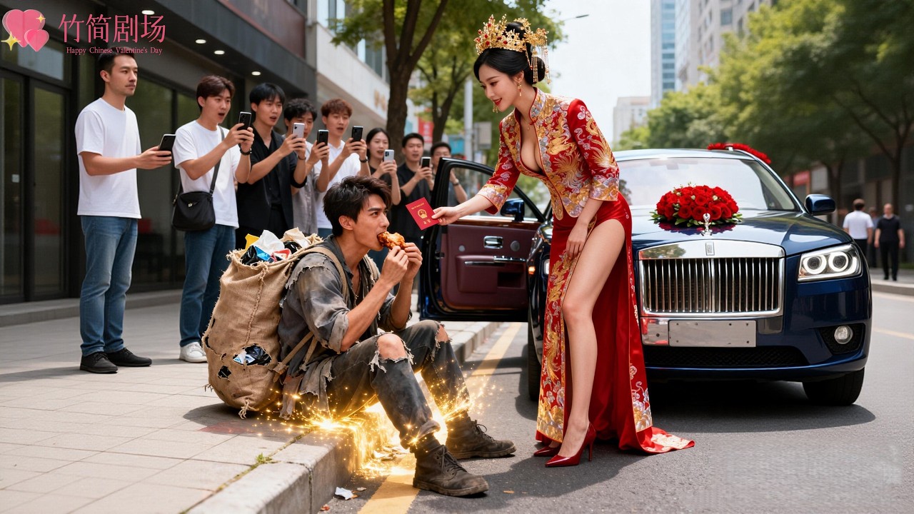小乞丐碰瓷美女總裁的婚車，眾人以為他慘了，豈料善良的女總裁毫不嫌棄收養他，殊不知小乞丐竟是天賜福運錦鯉，1天重振美女總裁破產家族重回巔峰！#拦下美女CEO的婚车后