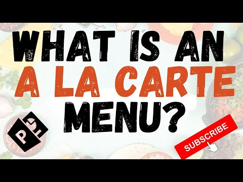 An a la carte menu is essential to chefs. What does a la carte mean?