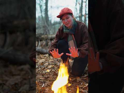 How to make a fire with a ferro rod🥶🔥