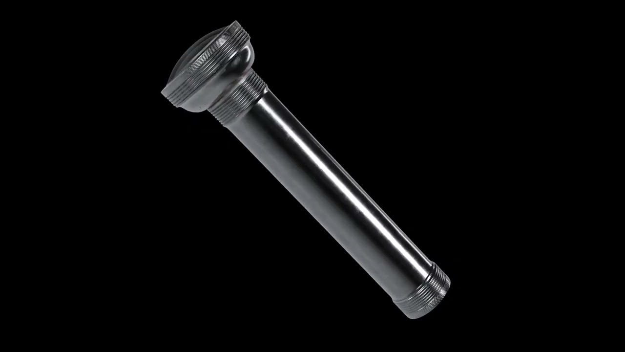 Bright Star Nickel Plated Flashlight 3D Model