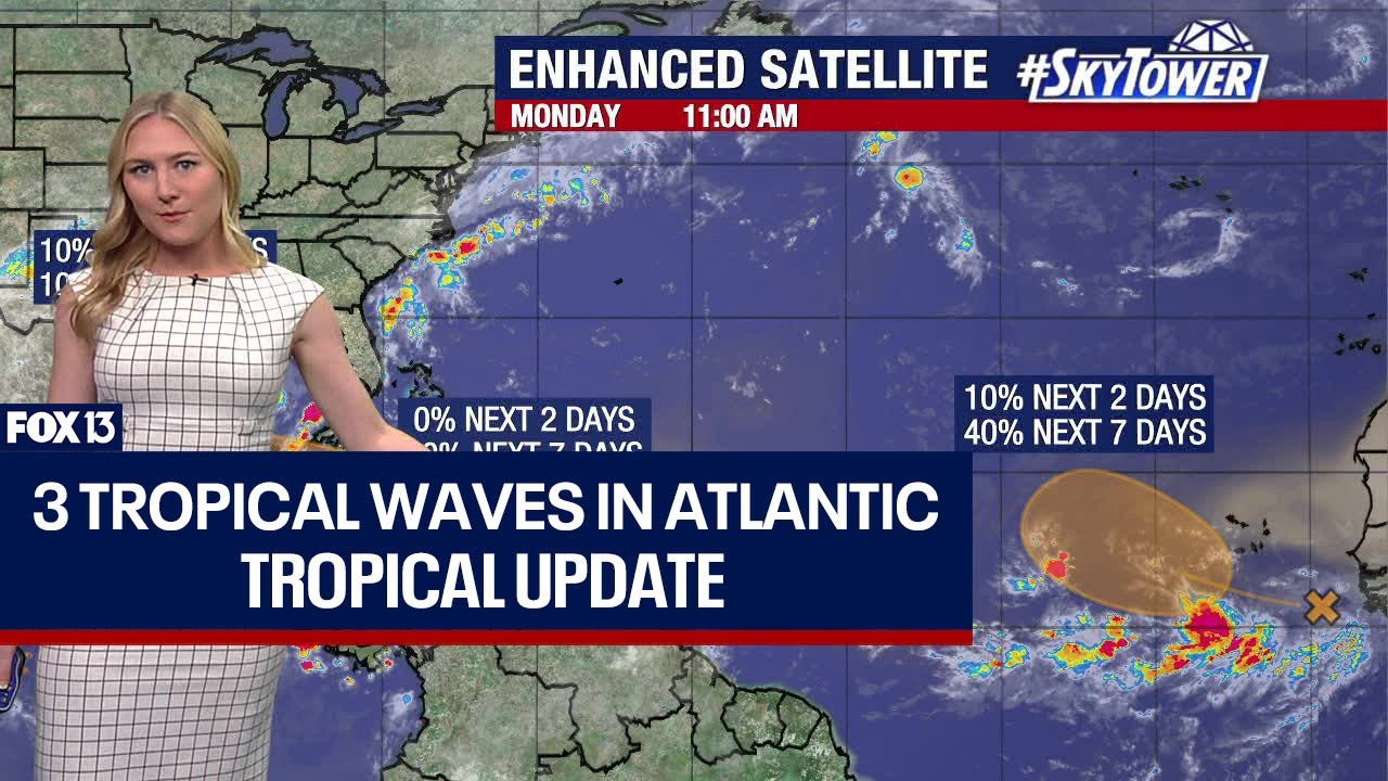 3 tropical waves being monitored in Atlantic