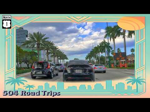 ⁴ᴷ Road Trip #1154 - US-1 N - Florida Mile 168-173.8 | North Miami Beach/Aventura/Hallandale Beach