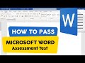 How To Pass MICROSOFT WORD ASSESSMENT TEST Questions And Answers With Solutions