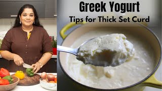 Make Thick Pudding Like Set Yogurt at Home - Homemade Greek Yogurt Recipe