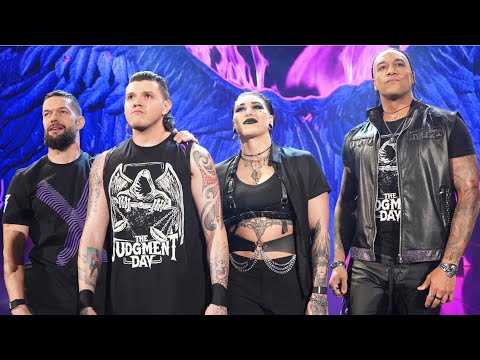 The Judgement Day confront Seth Rollins and AJ Styles