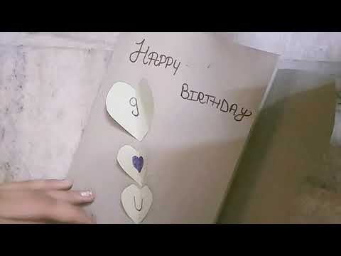 Handmade birthday card😍||  Scrapbook Card||Part 1||Vidushi Garg 🤗🤗