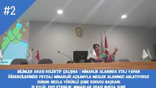 TMMOB Mimarlar Odası Bursa Şube Öğrencilerine Peyzaj Mimarlığını anlat