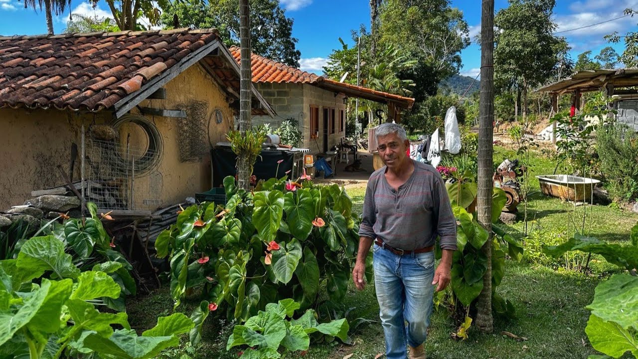 He lives alone in the countryside in this paradise but had to put the farm up for sale quickly.