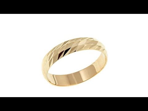 Passport to Gold 14K 4mm DiamondCut Band Ring