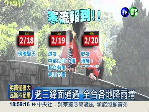 寒流報到!北部變天 傍晚轉濕冷