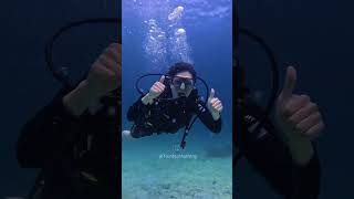 Lặn biển với b&igrave;nh kh&iacute; ở Nha Trang 🌊 #travel #nhatrang #viralvideo #diving #review