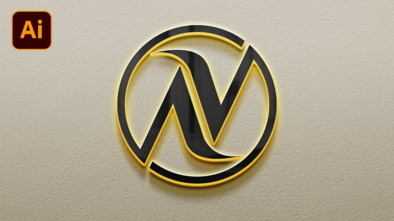 Letter N logo Design In illustrator | Circle Letter Logo Design Tutorial | Adobe Illustrator cc
