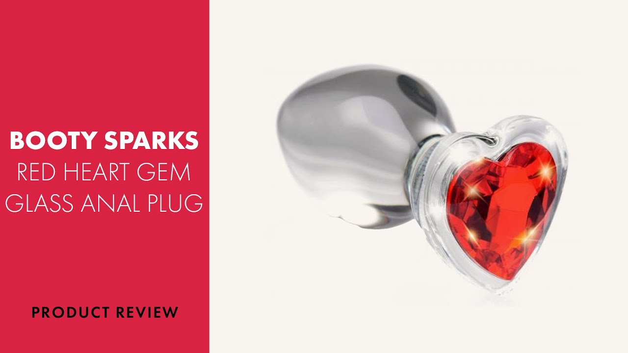 Red Heart Glas-Analplug mit Schmuckstein - Mittelgro - Beate Uhse