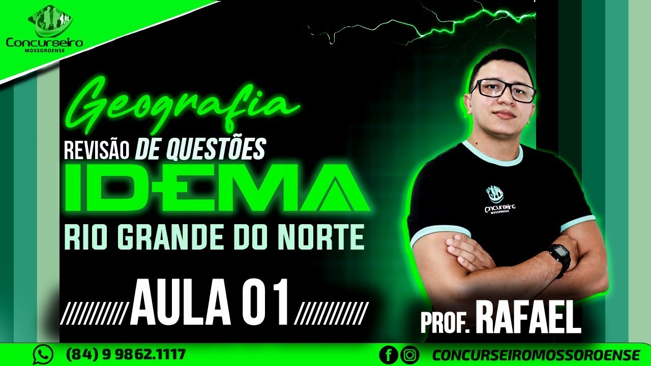 Geografia do Rio Grande do Norte | Concurso IDEMA | Prof. Rafael Silva