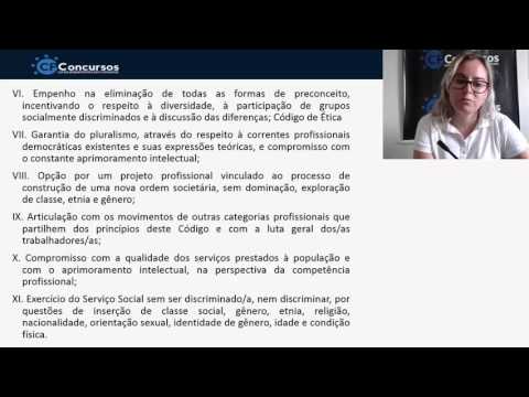 Código de ética do Assistente Social - cursos para concursos