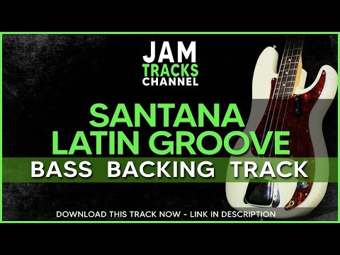 Bass Backing Track : Santana Latin Groove Jam Track in Gm