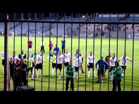 Wisła Płock - Zawisza Bydgoszcz 0:1 - radość po meczu