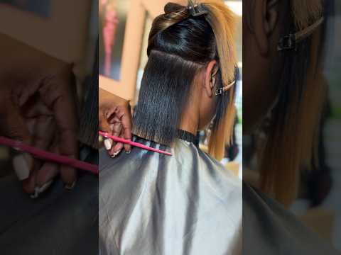 NATURAL BOB HAIRCUT ft my bestie✨#bobhaircut #natural #haircut #blackhair