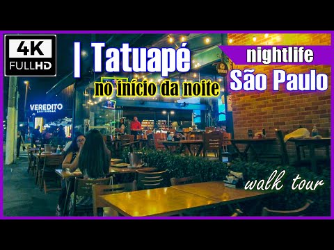 [4k] The Eastern side of Sao Paulo City | Tatuape Neighbourhood | Sao Paulo night walk 4k | Brazil