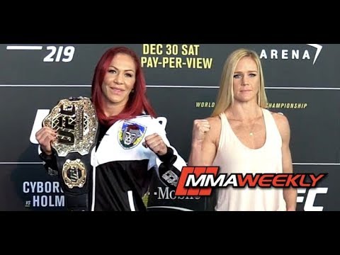 UFC 219 Media Day Face Offs: Cris Cyborg vs Holly Holm