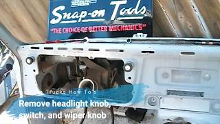 Remove & Install 67-72 Chevy Truck Headlight & Wiper Knobs / Head Light Switch
