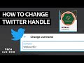 how to change your twitter handle