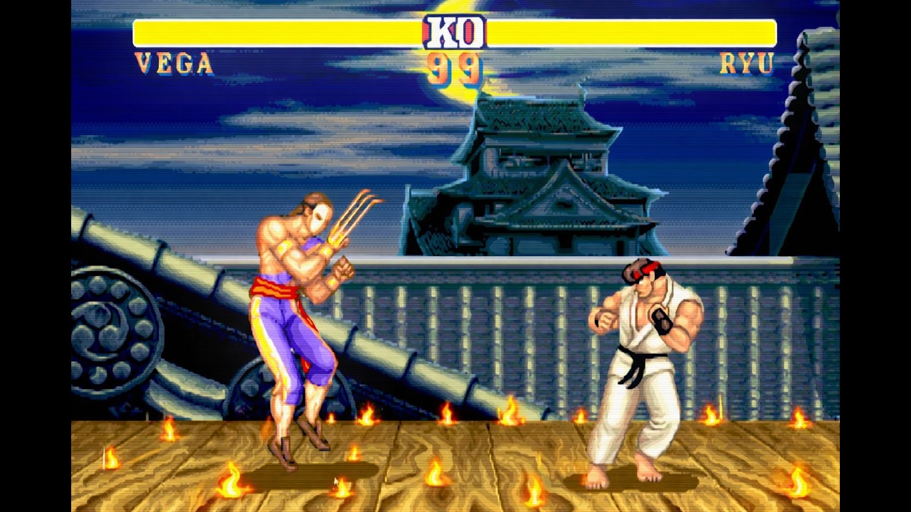 VEGA Gameplay - Street Fighter II' Champion Edition (Burning Fires) MaMe