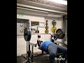 100kg Dead Bench Press 25 reps for 3 sets with close grip
