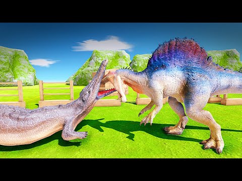 old spinosaurus vs machimosaurus rex - Animal Revolt Battle Simulator