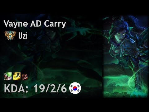 Vayne AD Carry vs Tristana - Uzi - KR Challenger Patch 7.13