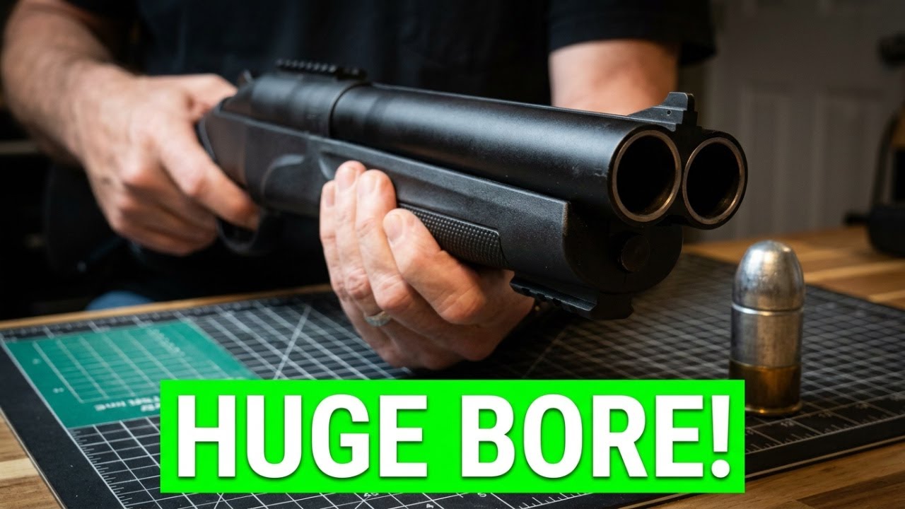 Al Goes BIG BORE 68 Caliber Double Barrel Blaster. Umarex TS 68, Double Barrel Shotgun.