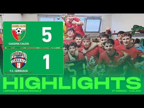 Cassina Calcio - F.C. Cernusco 5-1 | Gol & Highlights | Juniores Regionale 2024/25
