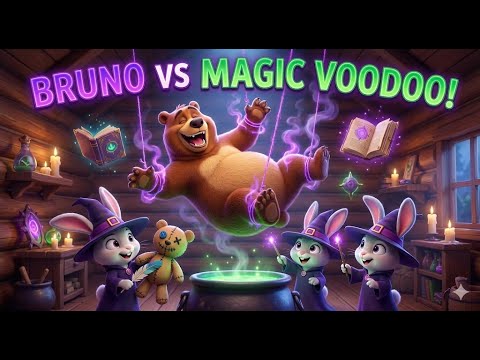 Bruno vs Magic Voodoo Doll: The Puppet Master! | Grizzy & the lemmings 🧸✨