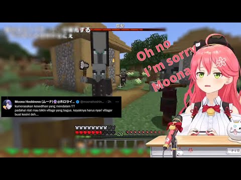 Miko Just Bring Disaster to Moona's Village in new Hololive Minecraft Server.....