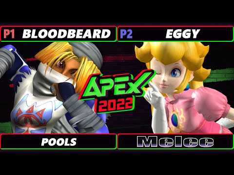 Apex 2022 - BloodBeard (Sheik) Vs. Eggy (Peach) SSBM Melee Tournament
