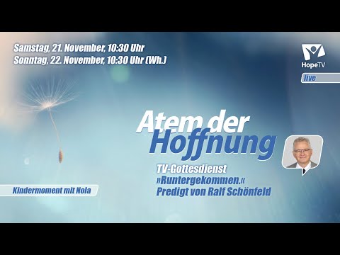 Live-Gottesdienst (DGS) | Sa., 21.11. 10:30 Uhr | Runtergekommen. | Ralf Schönfeld