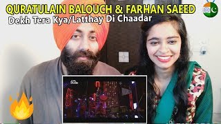 Indian Reaction on Quratulain Balouch &amp; Farhan Saeed, Dekh Tera Kya/Latthay Di Chaadar