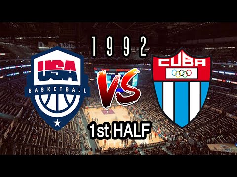 1992 Pre Olympics Basketball Match USA (Dream Team) VS CUBA 1st Half