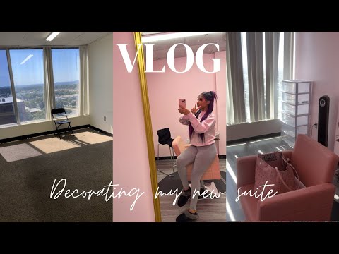 MOVING INTO MY NEW SALON SUITE |decorating + suite...