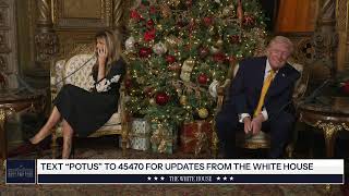 トランプ大統領夫妻によるNORADサンタ追跡コールの電話対応