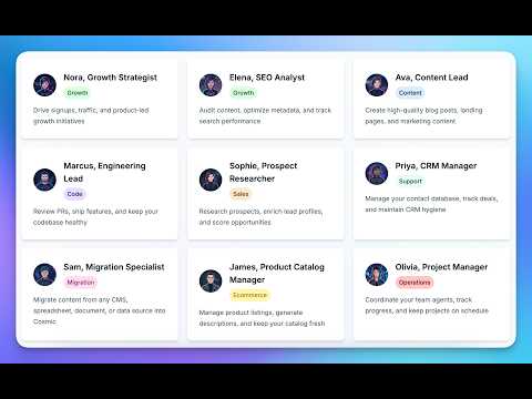 Cosmic Agent Marketplace 소개 영상