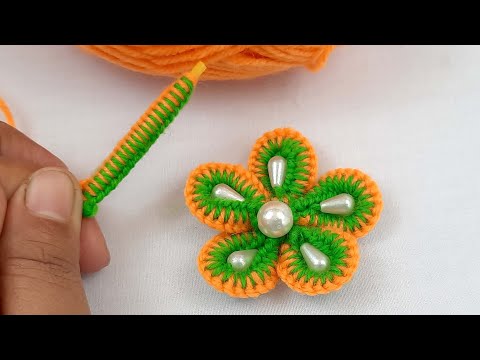 Super Flower Craft  DIY Woolen Ideas - Amazing Trick with Cotton Bud