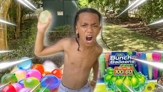 WATER BALLOON WAR! (GETS HEATED) 2 Teams battle for the win!