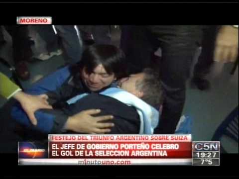 C5N - BRASIL 2014: ASI CELEBRO EL GOL MAURICIO MACRI EN MORENO