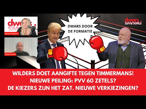 Nieuwe peiling! PVV 60 zetels? Wilders doet aangifte tegen Timmermans. Kiezers zijn het zat.