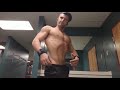 I love my life - bodybuilding posing in the locker room