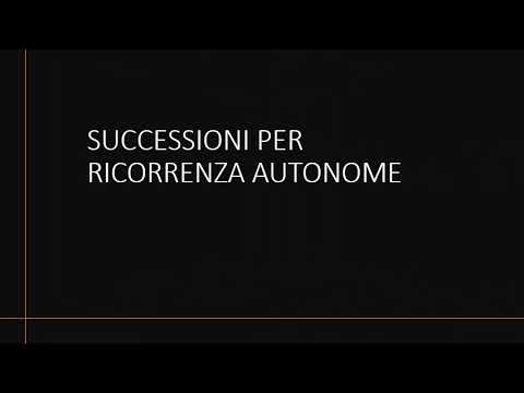 96592060 SUCCESSIONI PER RICORRENZA AUTONOME